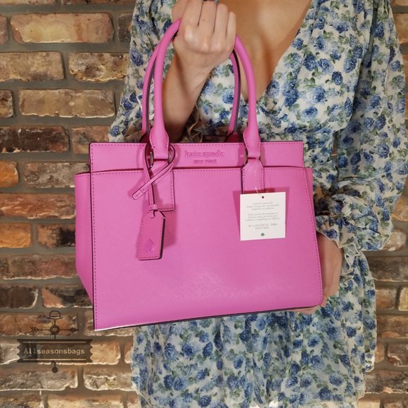 Bright Peony Kate Spade Cameron Medium Satchel NWT - Picture 4 of 7